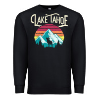 Black Vintage Lake Tahoe Mountains Retro T Premium Sweatshirt - longCreatives