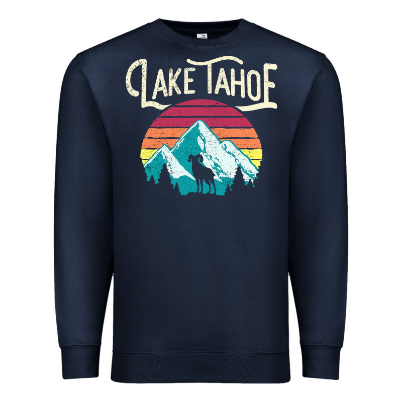 Vintage Lake Tahoe Mountains Retro T Premium Sweatshirt by longCreatives | Teevron