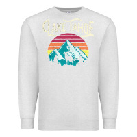 Oatmeal Heather Vintage Lake Tahoe Mountains Retro T Premium Sweatshirt - longCreatives