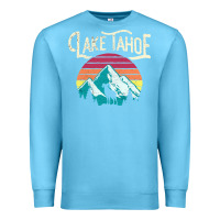 Ocean Blue Vintage Lake Tahoe Mountains Retro T Premium Sweatshirt - longCreatives