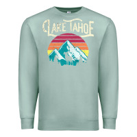 Seafoam Vintage Lake Tahoe Mountains Retro T Premium Sweatshirt - longCreatives