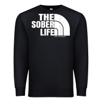 Black the sober life sobriety cool aa na anonymous t shirt gifts Premium Sweatshirt - longCreatives