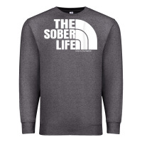 Charcoal Heather the sober life sobriety cool aa na anonymous t shirt gifts Premium Sweatshirt - longCreatives