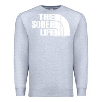 Heather Grey the sober life sobriety cool aa na anonymous t shirt gifts Premium Sweatshirt - longCreatives