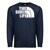 Navy the sober life sobriety cool aa na anonymous t shirt gifts Premium Sweatshirt - longCreatives