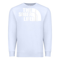 White the sober life sobriety cool aa na anonymous t shirt gifts Premium Sweatshirt - longCreatives