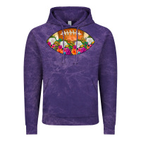 Cloud Purple American Football Floral Vintage Hoodie - CowCowDesign