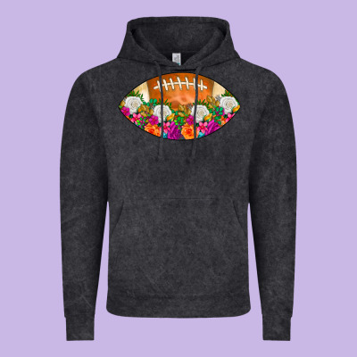 American Football Floral Vintage Hoodie Designed By Cowcowdesign