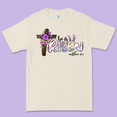 Easter He Is Risen Matthew 28 6 Premium Tee Designed By Jasminsmagicworld