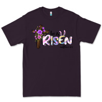 Plum easter he is risen matthew 28 6 Premium Tee - Jasminsmagicworld