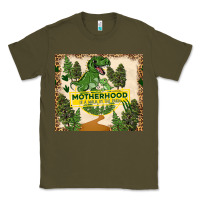 Army Green motherhood is a walk in the park Classic Tee - TumblerDesignByShophia