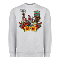 Heather Grey farm life chicken Heavyweight Sweatshirt - SublimationCraftShop