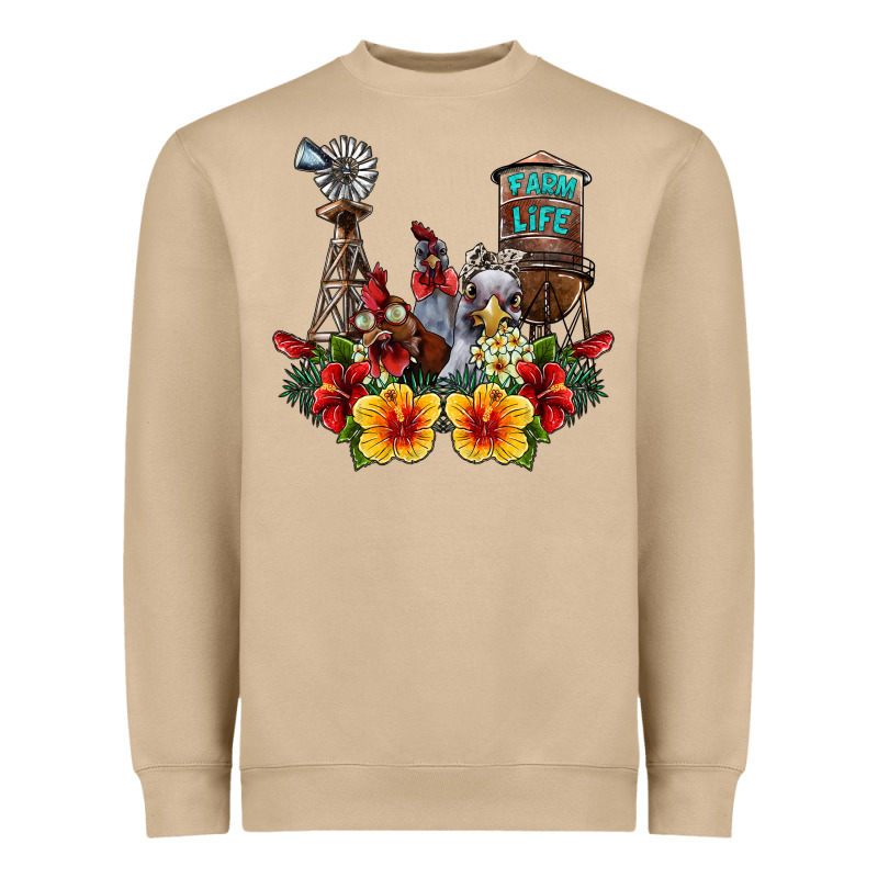 Farm Life Chicken Heavyweight Sweatshirt by SublimationCraftShop | Teevron