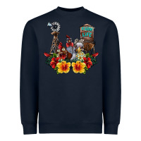 Navy farm life chicken Heavyweight Sweatshirt - SublimationCraftShop