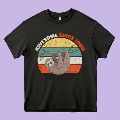 Born In 1980 Womens 1980 Heavy Core Tee Designed By Bettercallsaul