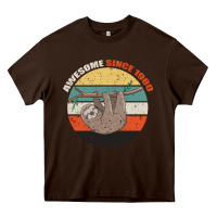 Chocolate Brown Born in 1980 Womens 1980 Heavy Core Tee - Bettercallsaul