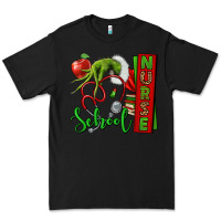 Black Christmas Character Nurse Premium Tee - NancyCooperArtShop