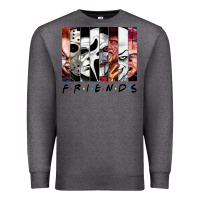 Charcoal Heather funny horror friends scary movies halloween costume sweatshirt Premium Sweatshirt - longCreatives