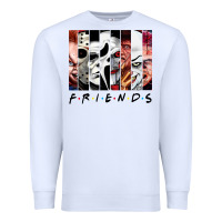 White funny horror friends scary movies halloween costume sweatshirt Premium Sweatshirt - longCreatives