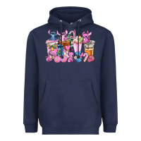 Navy stitch and lilo pink christmas coffee cups Heavyweight Hoodie - AdoDesignShop