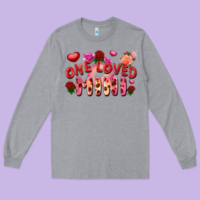 One Loved Mini Valentine's Day Long Sleeve Tee Designed By Fadigitalartstudio