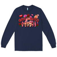 Navy One loved mini Valentine's Day Long Sleeve Tee - FaDigitalArtStudio