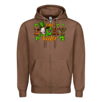 Chestnut st patricks one lucky heifer baby cow Zipper Hoodie - Artiststas