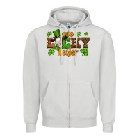 Dove Grey st patricks one lucky heifer baby cow Zipper Hoodie - Artiststas