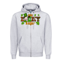 Heather Grey st patricks one lucky heifer baby cow Zipper Hoodie - Artiststas