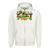 Oatmeal Heather st patricks one lucky heifer baby cow Zipper Hoodie - Artiststas
