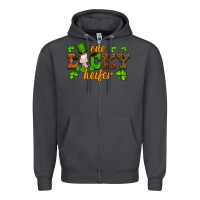 Smoke st patricks one lucky heifer baby cow Zipper Hoodie - Artiststas