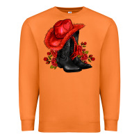 Valentines Day Cowboy Boots Red  And Roses Premium Sweatshirt | Teevron