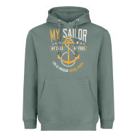 Sage Proud Navy Mother for Moms of Sailors Proud Mom Navy Family Heavyweight Hoodie - longCreatives
