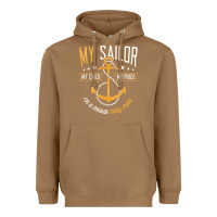 Toasted Coconut Proud Navy Mother for Moms of Sailors Proud Mom Navy Family Heavyweight Hoodie - longCreatives