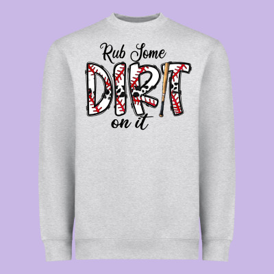 Rub Somedirt On It Baseball Heavyweight Sweatshirt Designed By Cowhidedigitalart