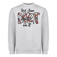 Heather Grey rub somedirt on it baseball Heavyweight Sweatshirt - CowhideDigitalArt