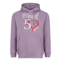 Lavender Vintage 50th Birthday Blessed By God For 50 Years Birthday Heavyweight Hoodie - longCreatives