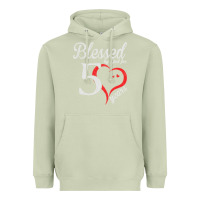 Matcha Vintage 50th Birthday Blessed By God For 50 Years Birthday Heavyweight Hoodie - longCreatives