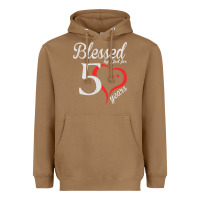 Toasted Coconut Vintage 50th Birthday Blessed By God For 50 Years Birthday Heavyweight Hoodie - longCreatives