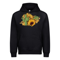 Black cactus leopard sunflower glitter  patch Urban Hoodie - AdoDesignShop