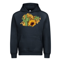 Navy cactus leopard sunflower glitter  patch Urban Hoodie - AdoDesignShop
