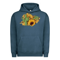 Pigment Midnight Navy cactus leopard sunflower glitter  patch Urban Hoodie - AdoDesignShop