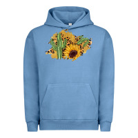 Pigment Pebble Blue cactus leopard sunflower glitter  patch Urban Hoodie - AdoDesignShop