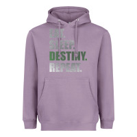 Lavender Destiny  Eat Sleep Destiny Repeat Short Sleeve Heavyweight Hoodie - longCreatives