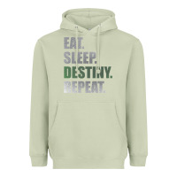 Matcha Destiny  Eat Sleep Destiny Repeat Short Sleeve Heavyweight Hoodie - longCreatives
