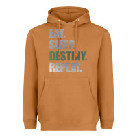 Meerkat Destiny  Eat Sleep Destiny Repeat Short Sleeve Heavyweight Hoodie - longCreatives
