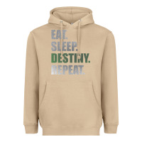 Mushroom Destiny  Eat Sleep Destiny Repeat Short Sleeve Heavyweight Hoodie - longCreatives
