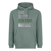 Sage Destiny  Eat Sleep Destiny Repeat Short Sleeve Heavyweight Hoodie - longCreatives