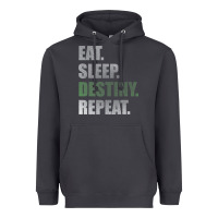 Smoke Destiny  Eat Sleep Destiny Repeat Short Sleeve Heavyweight Hoodie - longCreatives
