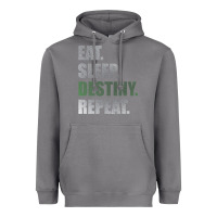 Storm Destiny  Eat Sleep Destiny Repeat Short Sleeve Heavyweight Hoodie - longCreatives